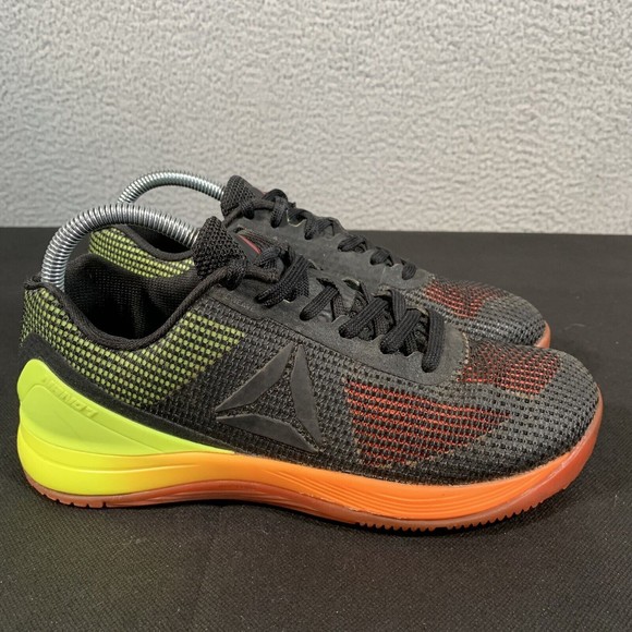 S Reebok Shoes Mens 7 Crossfit Nano 7 Black Athletic Sneaker Running Lace Up - Picture 1 of 8